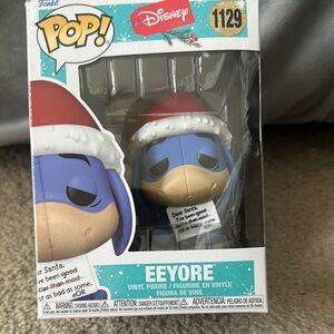 Funko Pop Disney Eeyore with Santa Hat - Blue and Red